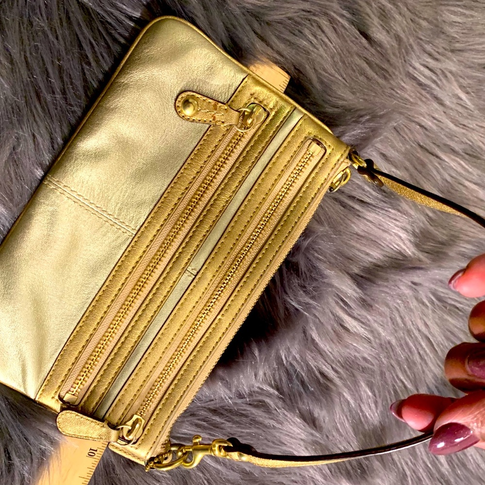 Coach Wrist Cocktail Purse Gold